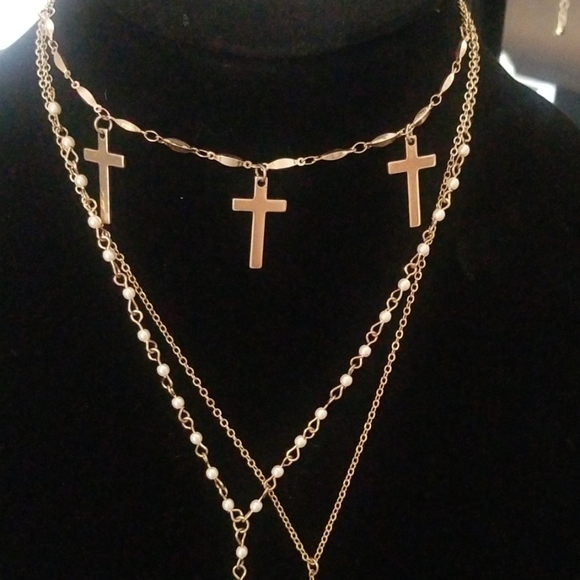 3 piece necklace w/ choker - Picture 3 of 5